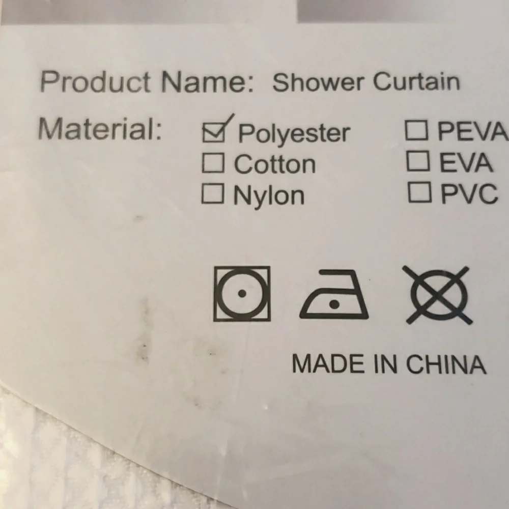 AmazerBath White Waffle Textured Shower Curtain with Spa-like Feel 72